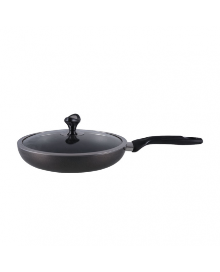 Topper Non-stick Glamour Fry Pan With Lid 32 CM – Gray