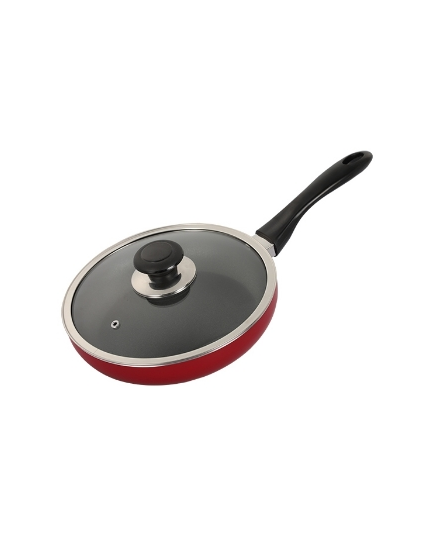 Topper Non-stick Glamour Fry Pan With Lid 22 CM – Red