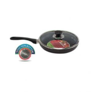 Topper Nonstick Induction Bottom Glamour Fry Pan With Lid 24 CM – Gray