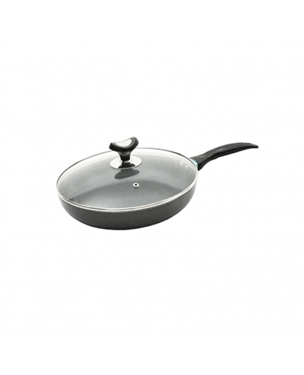 Topper Non-stick Regular Fry Pan With Lid 24 CM – Black